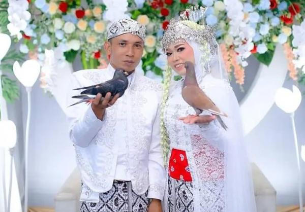 Unik, Pasangan Pengantin Ini Pilih Burung Dara sebagai Mahar Pernikahan