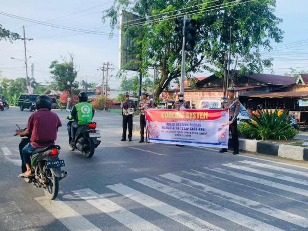 Satlantas Pekanbaru Ajak Guru Dukung Pilkada Damai