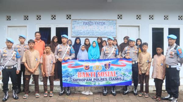 Bakti Sosial Si Propam Polres Ciamis ke Panti Asuhan Manarul Ulum, Wujud Kepedulian untuk Sesama