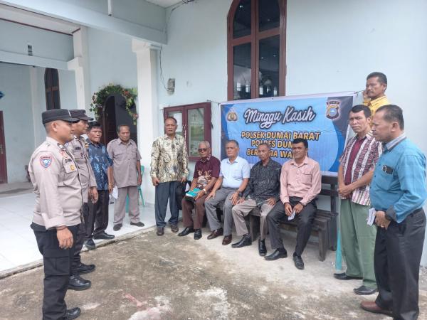 Demi Mengedukasi Masyarakat, Polsek Dumai Barat Adakan Cooling System Melalui Program Minggu Kasih