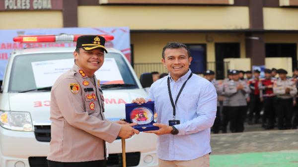 Polres Gowa Terima Bantuan 1 Unit Mobil Ambulance CSR dari BRI Peduli