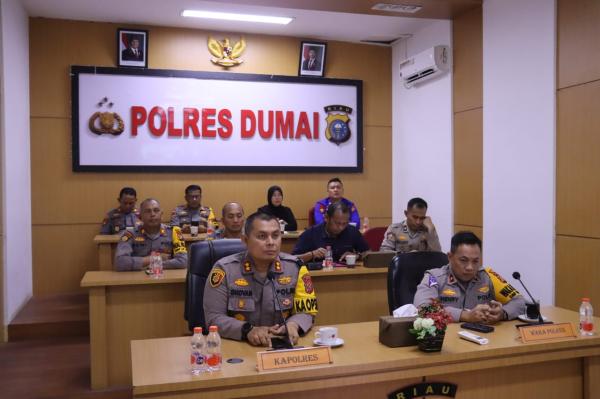 Kapolres Dumai Pimpin Rapat Kesiapan Pengamanan Debat Publik Pasangan Calon Tahap II Tahapan Pilkada