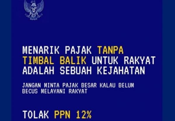 Garuda Biru Kembali Viral! Warganet Serukan Tolak PPN 12 Persen