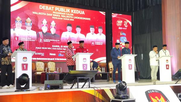 Debat Kedua Calon Walikota dan Wakil Walikota Lhokseumawe Sukses Dikelola EO Lokal