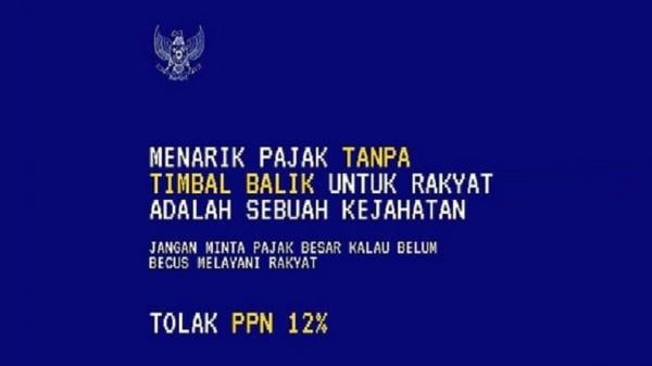 Garuda Biru Kembali Viral di Media Sosial, Warganet Serukan Penolakan PPN 12 Persen