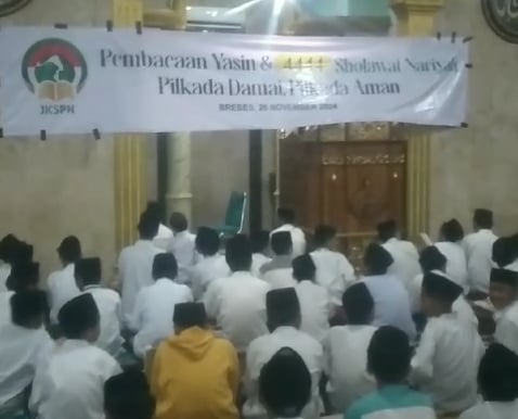 Untuk Pilkada Aman dan Damai, 4444 Lantunan Sholawat Nariyah Menggema di Brebes