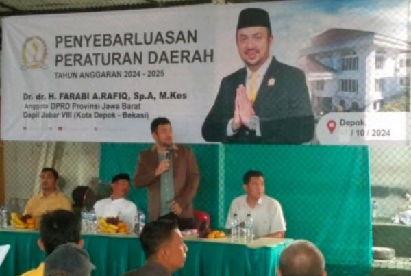 Farabi Arafiq Anggota DPRD Jawa Barat Sosialisasi Peraturan Daerah di Cipayung Depok