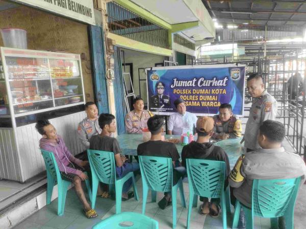 Polsek Dumai Kota Gelar Cooling System Bertajuk Jumat Curhat Pasca Pilkada