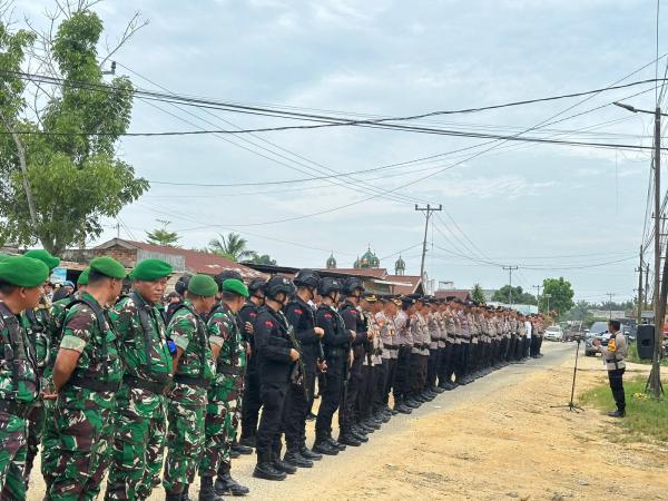 Kapolres Inhu Pimpin Pengamanan Rapat Pleno Tingkat Kabupaten