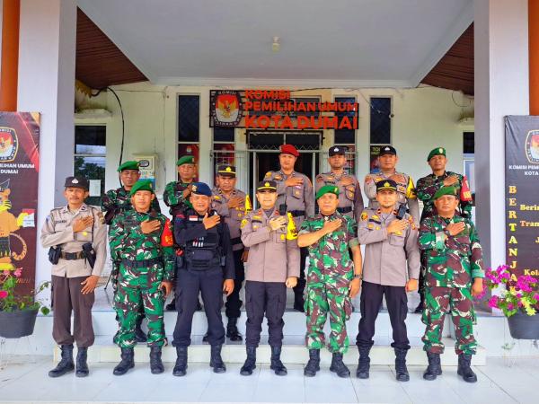 TNI Polri Gelar Patroli Sinergitas Pasca Pemungutan Suara di Bagan Besar