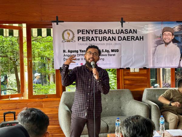 Agung Yansusan: Penyebarluasan Perda sebagai Bentuk Edukasi Masyarakat