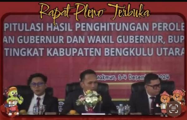 Ini Data Resmi KPU Bengkulu Utara Perolehan Suara Calon Gubernur Provinsi Bengkulu