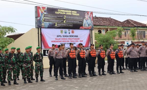 Cuaca Ekstrem Menghadang, Polres Sukoharjo Gelar Apel Kesiapsiagaan Bencana Alam