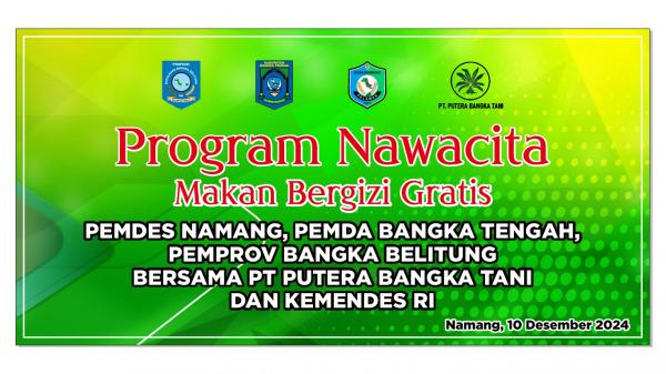 Program Nawacita Makan Bergizi Gratis Bakal Launching di Namang Bangka Tengah