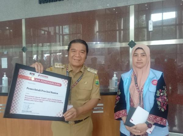 Hakordia 2024, Pemprov Banten Raih Penghargaan Pemberdayaan Penyuluh Antikorupsi dari KPK