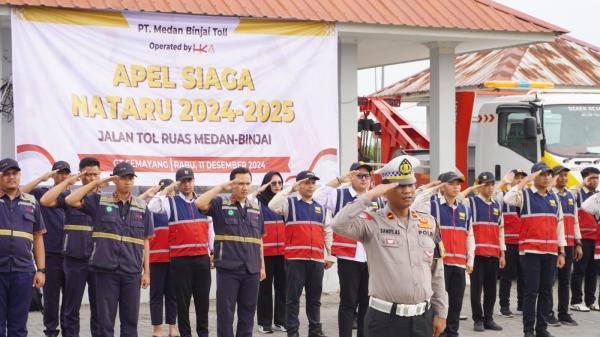 Pengelola Tol Medan-Binjai Gelar Apel Siaga Nataru 2024-2025, Siap Layani Pengguna Jalan