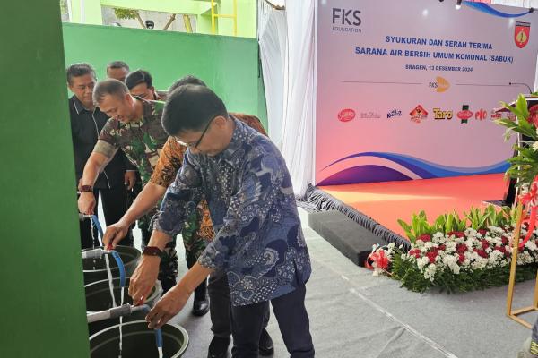 FKS Foundation dan Tiga Pilar Sejahtera Selesaikan Pembangunan Sumur Bor di Desa Sepat Sragen