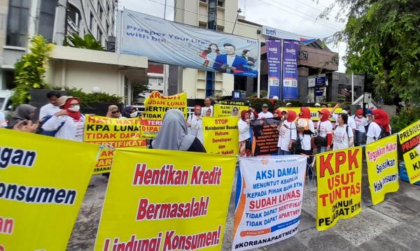 Tuntut Uang Kembali, Massa Konsumen Apartemen MPV Geruduk BTN Yogyakarta