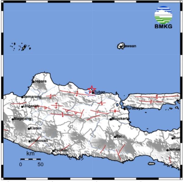 Terkini Gempa Kabupaten Tuban Berkekuatan 3.3 magnitudo, Ini Kata BMKG