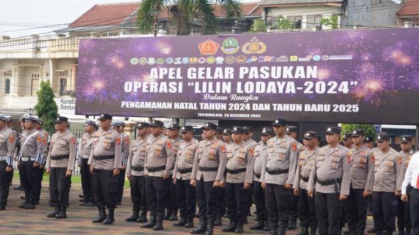 Apel Gelar Pasukan Operasi Lilin Lodaya 2024, Kapolres Tasikmalaya Kota: Kami Siap Amankan Nataru