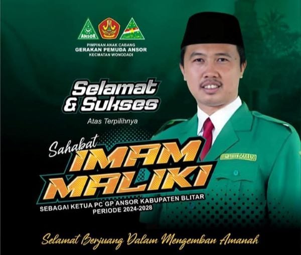 Imam Maliki Sah Nahkodai Ansor Blitar 2024-2028: Siap Bersinergi!