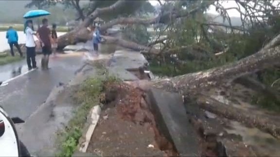 Cuaca Ekstrem, Hujan Badai Landa Ciamis, 6 Rumah Rusak Tertimpa Pohon Tumbang