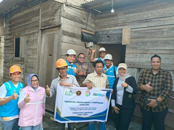 Sinergi Dengan BNPT, PLN Berikan Sambungan Listrik Gratis untuk Warga Lamongan