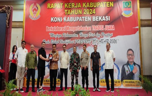 Gelar Raker, KONI Kabupaten Bekasi Target Pertahankan Tradisi Juara Porprov Jabar