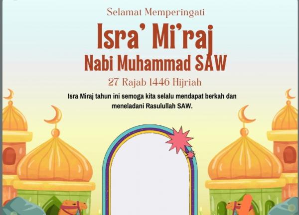 Pasang Twibbon Isra Miraj 2025 Terbaru Gratis di Sini