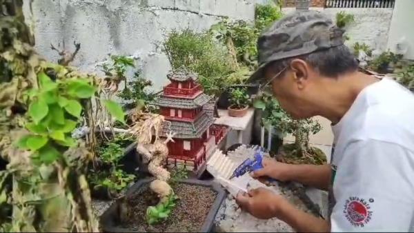 Karya Lie Ming San Pecinta Bonsai Garut Buat Pernak Pernik Sambut Imlek 2576