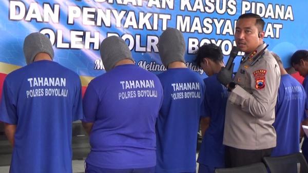 Polres Boyolali Tangkap 4 Pelaku Tawuran Antargeng Bersajam yang Sempat Viral