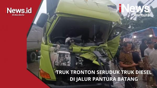Tronton Tabrak Truk di Pantura Kandeman  Satu Tewas