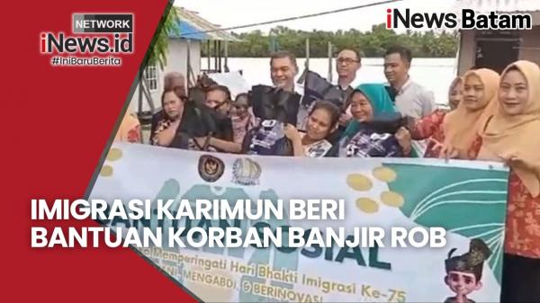 Imigrasi Karimun Beri Bantuan Sembako Korban Banjir