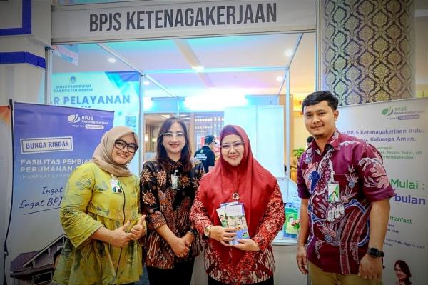 Dukung Kemudahan Jaminan Sosial, BPJS Ketenagakerjaan Gresik Perkenalkan JMO di  HUT pemkab Gresik