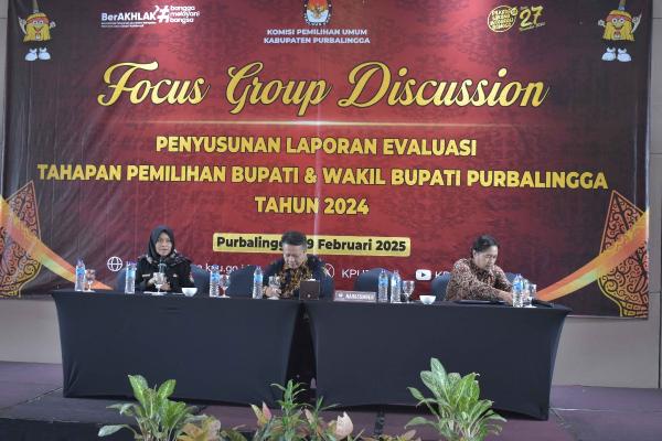 KPU Purbalingga Gelar FGD Evaluasi Pilkada 2024, Ini yang Jadi Pembahasan