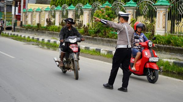 75 Pengemudi Terjaring Langgar Aturan Lalu Lintas di Sentani