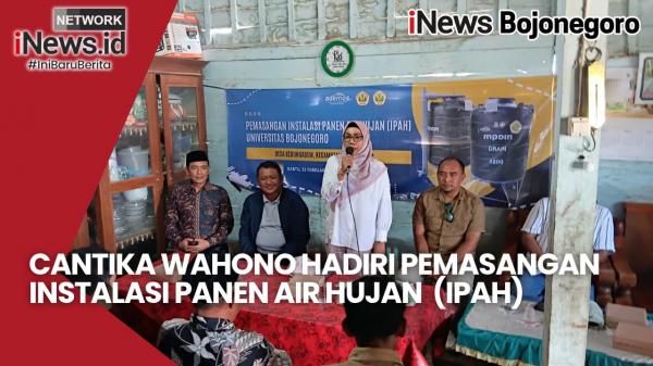 Cantika Wahono Hadiri Pemasangan Instalasi Panen Air Hujan, Bersama LPPM Unigoro