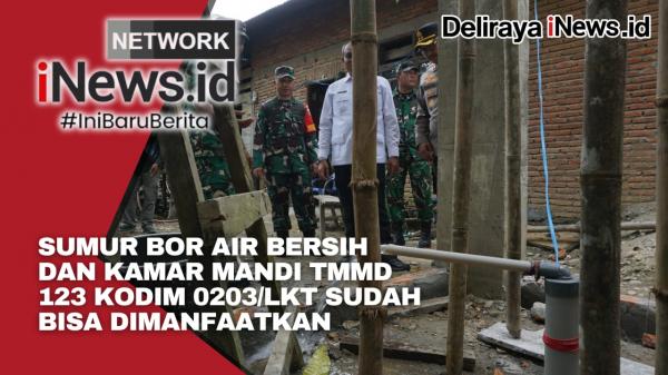 Sumur Bor Air Bersih dan Kamar Mandi TMMD 123 Kodim 0203/Lkt Sudah Bisa Dimanfaatkan, Ini Buktinya