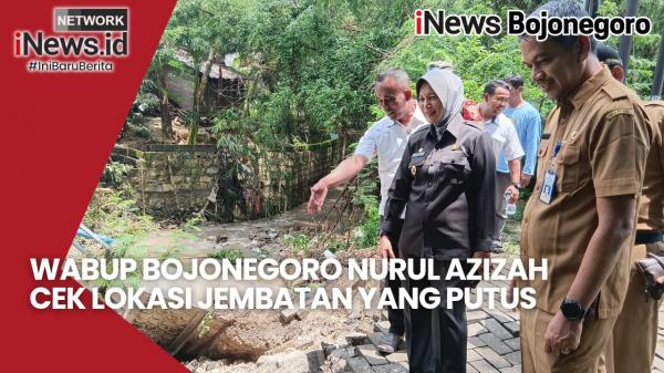 Wabup Bojonegoro Nurul Azizah Cek Jembatan Putus di Dander, Ini Langkah Pemkab