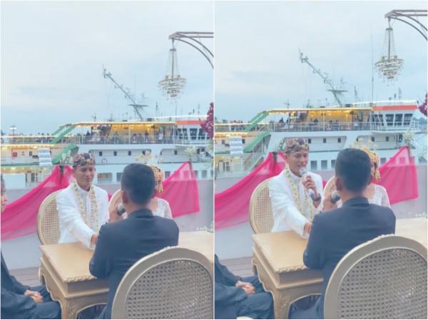 Viral Seorang Pria Berikan Mahar Kapal Ferry Kepada Pujaan Hatinya saat Menikah Bikin Heboh Netizen