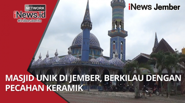 Masjid Unik di Jember, Berkilau dengan Pecahan Keramik