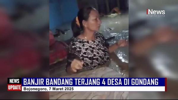 Dahsyatnya Banjir Bandang Terjang 4 Desa di Gondang Bojonegoro