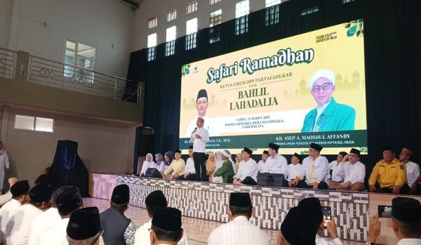 Safari Ramadan ke Ponpes Miftahul Huda Tasikmalaya, Bahlil Minta Doakan Indonesia dan Golkar