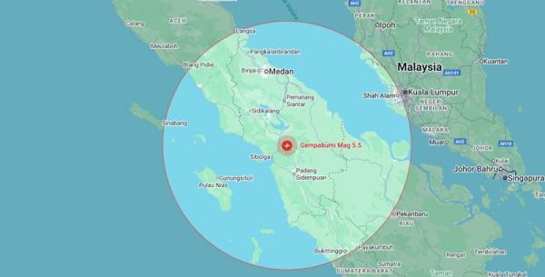 Tapanuli Utara Diguncang Gempa Kembar dalam 56 Detik, Ini Penjelasan BMKG