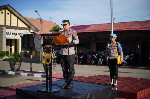 Kapolres Pidie Pimpin Upacara Kesadaran Nasional