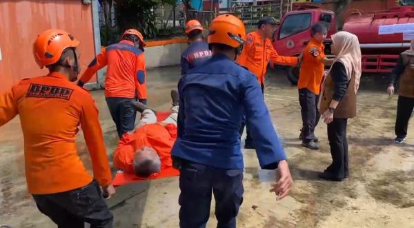 Hari Kesiapsiagaan Bencana, BPBD-PK Pandeglang Gelar Simulasi Penanganan Gempa Bumi