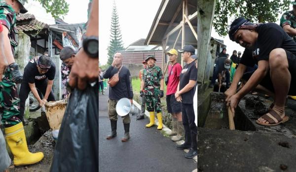 Diky Chandra Bersama Warga Sukanagara Keruk Sampah di Saluran Drainase, Wujudkan Kota Tasik Bersih
