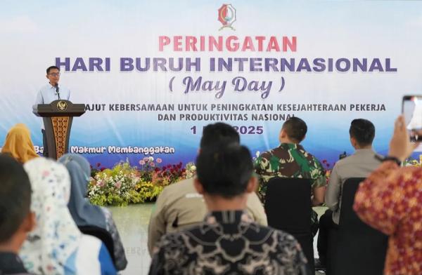 Buruh Sampaikan 4 Tuntutan, Ini Respon Bupati Bojonegoro di Peringatan 