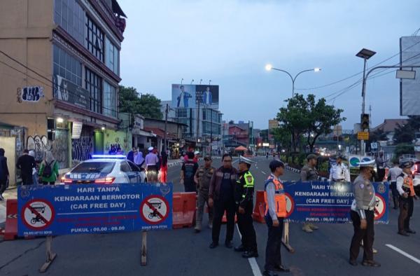 Ada CFD di Margonda, Ruas Jalan Putaran Dahlia Hingga Simpang Juanda Mulai Ditutup