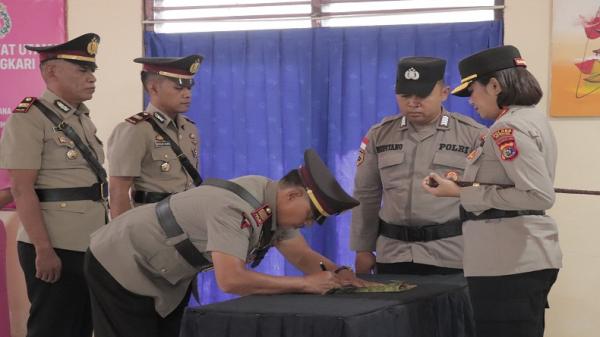 Kapolres TTU Pimpin Sertijab Kasat Reskrim dan Kapolsek Biboki Utara